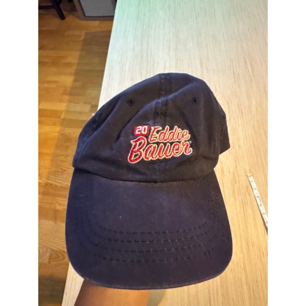 Eddie Bauer Mens Navy Blue Embroidered Logo Baseball Hat Adjustable 28